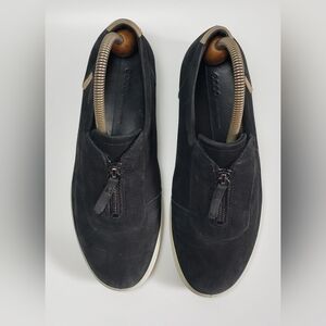 Ecco Soft 7 Zip II Low Cut Black Nubuck Women's Shoe Size 40